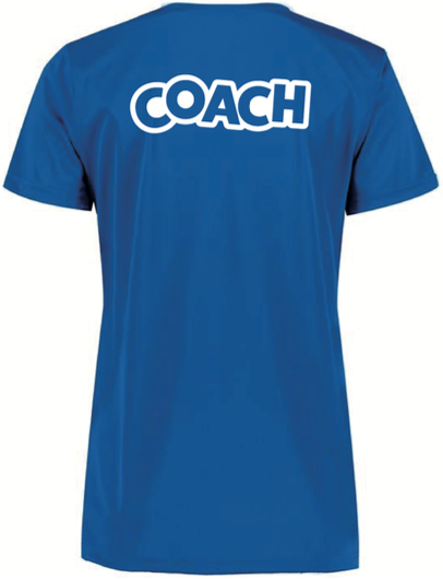 Co-Branded Ladies Coach Performance Tee-Royal