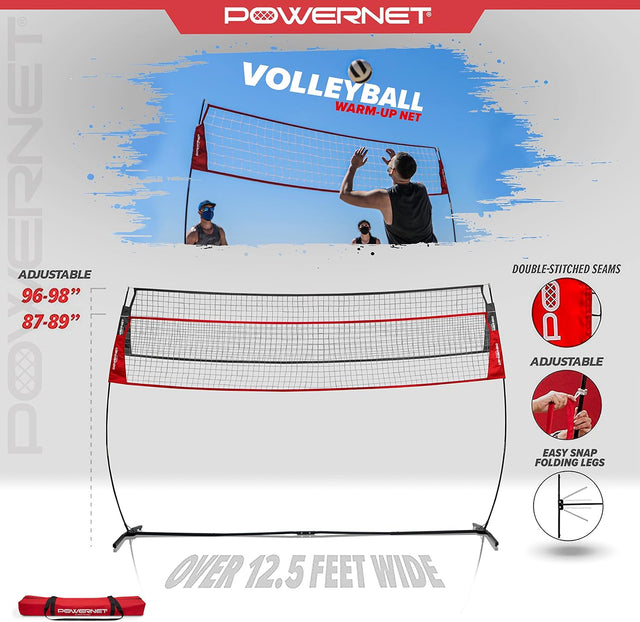 Powernet Freestanding Volleyball Warm Up Net