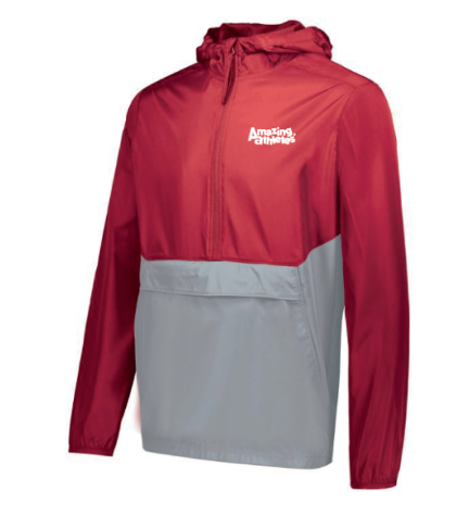 Amazing Athletes Packable Jacket -Red