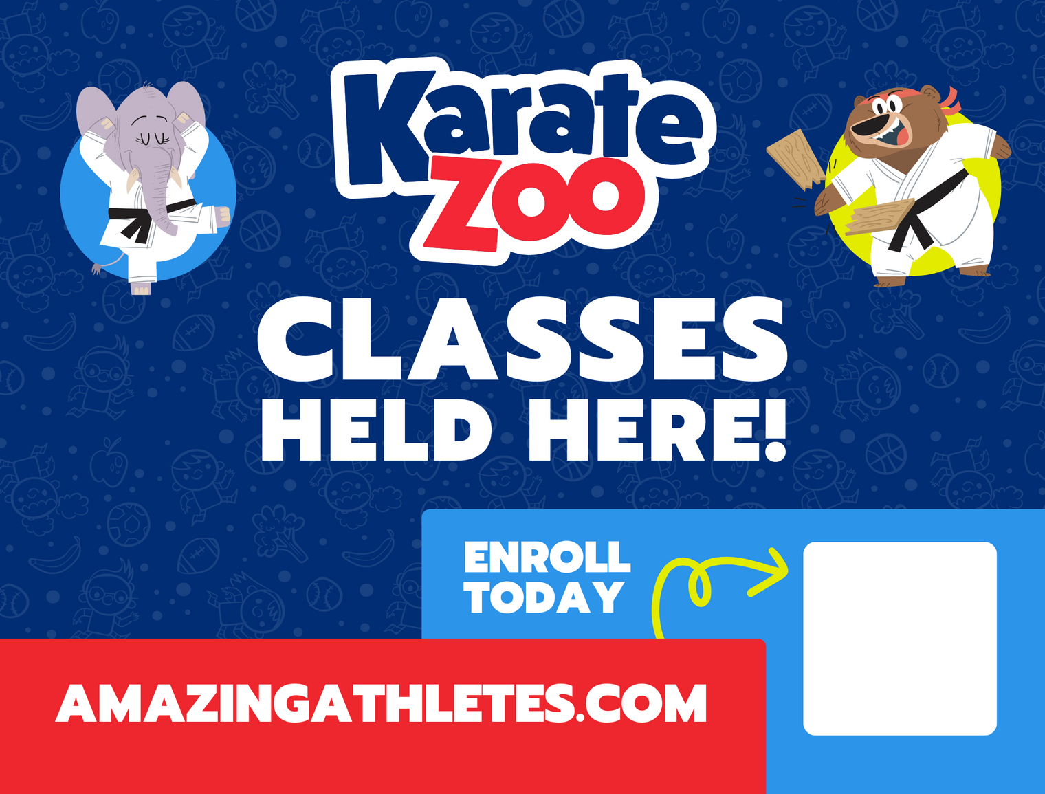 Karate Zoo Yard Signs--Customized
