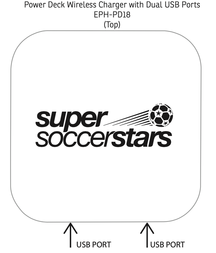 Super Soccer Stars Wireless Phone Charger