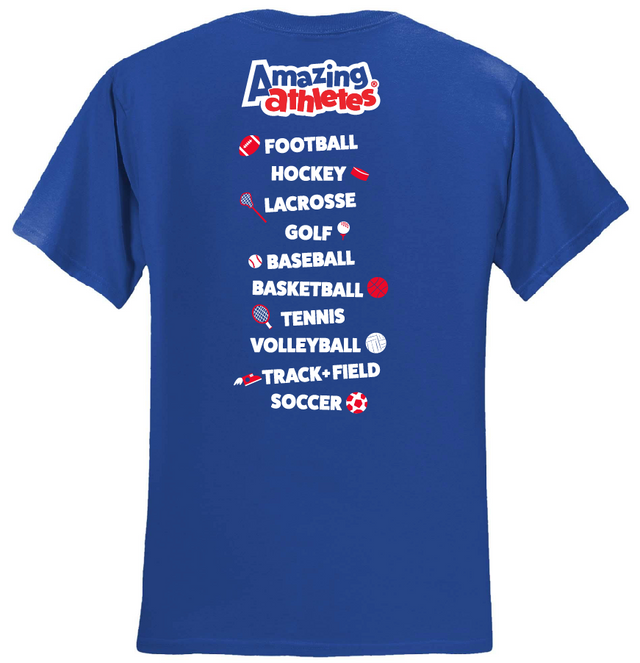 AA Adult Cotton/Poly Tee - Royal (Pack of 3)- Closeout