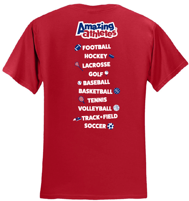 AA Youth Cotton/Poly Tee  - Red (Pack of 12) - Closeout