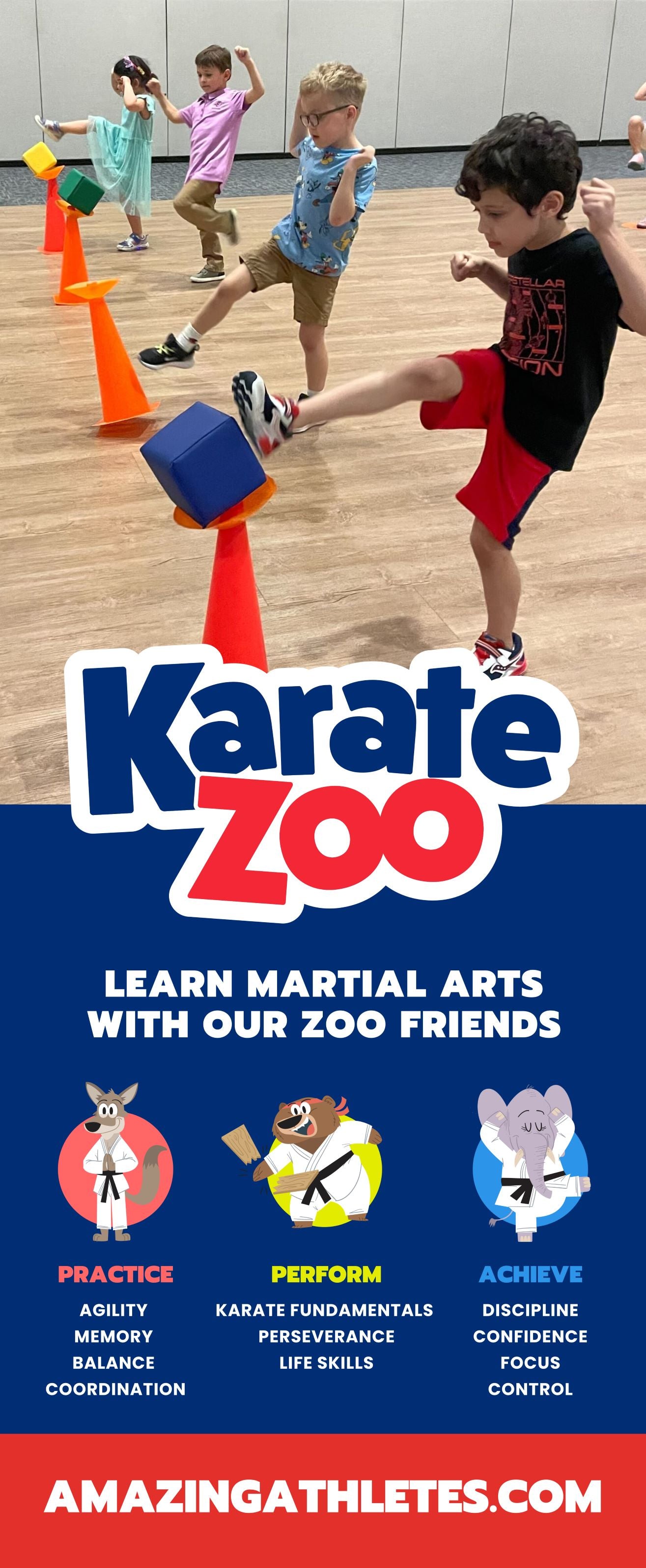 Banner Stand-Karate Zoo