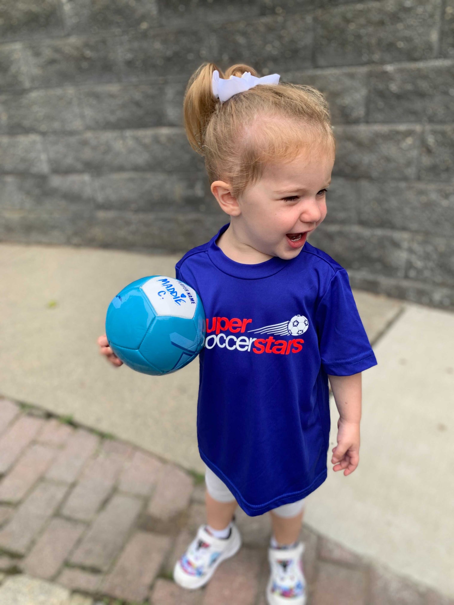 *Super Soccer Stars -  Sky Blue Soccer Ball Size 1