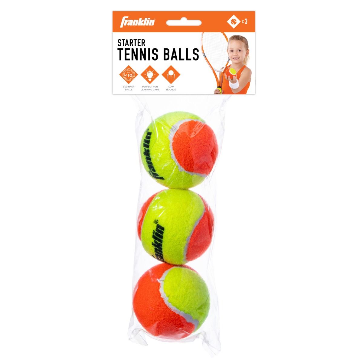 Franklin Starter Tennis Balls - Orange - 3pack