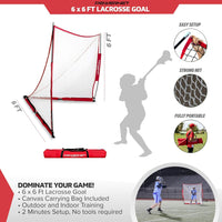 PowerNet 6x6 Portable Lacrosse Goal