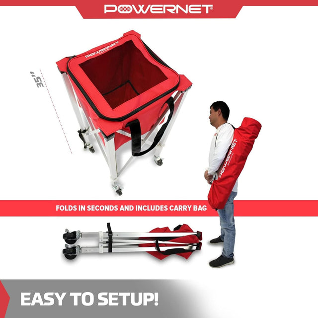 PowerNet Wheeled Ball Caddy Cart