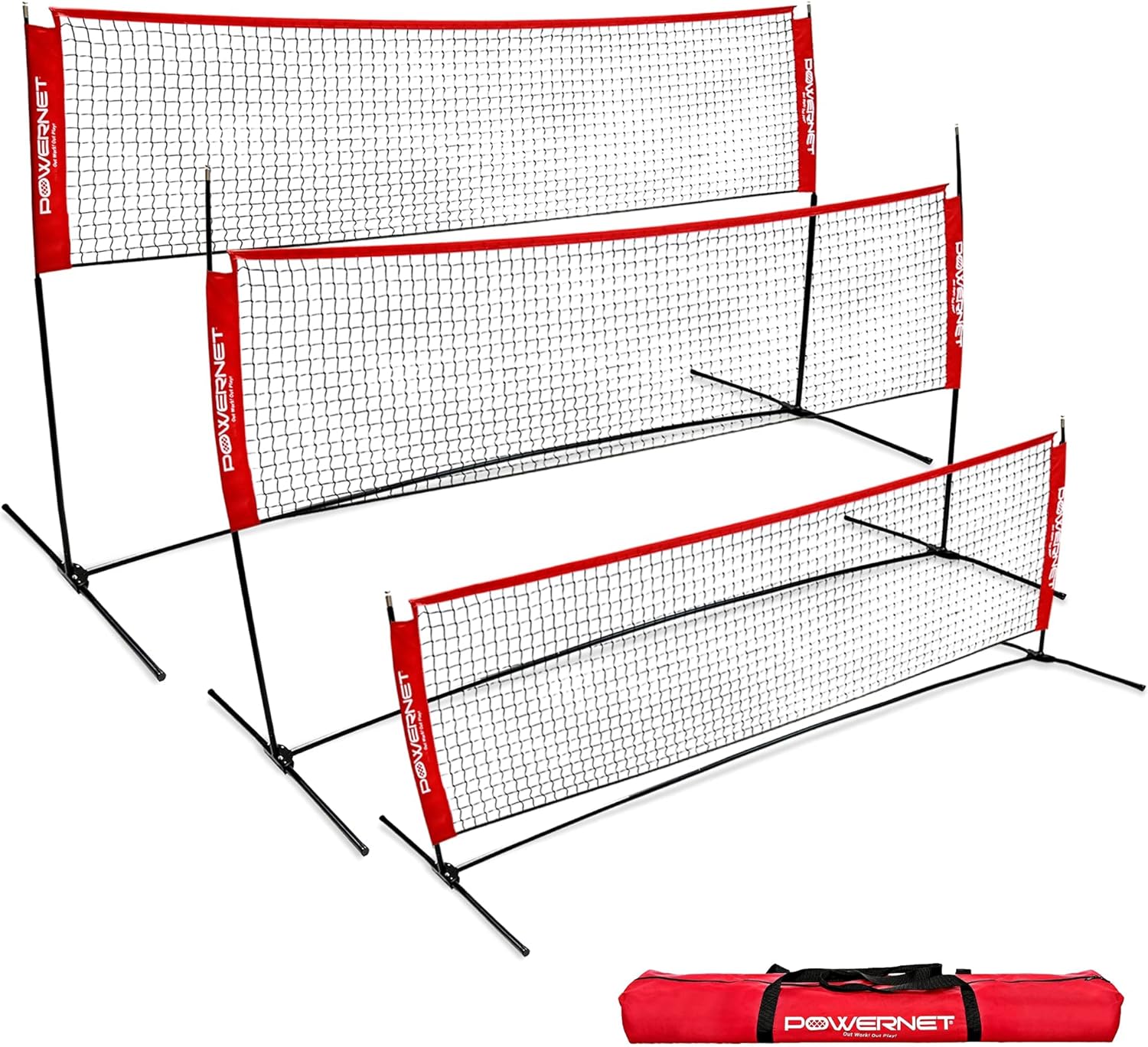 PowerNet Portable Net, 10ft Wide, 3ft to 5ft Adjustable Height