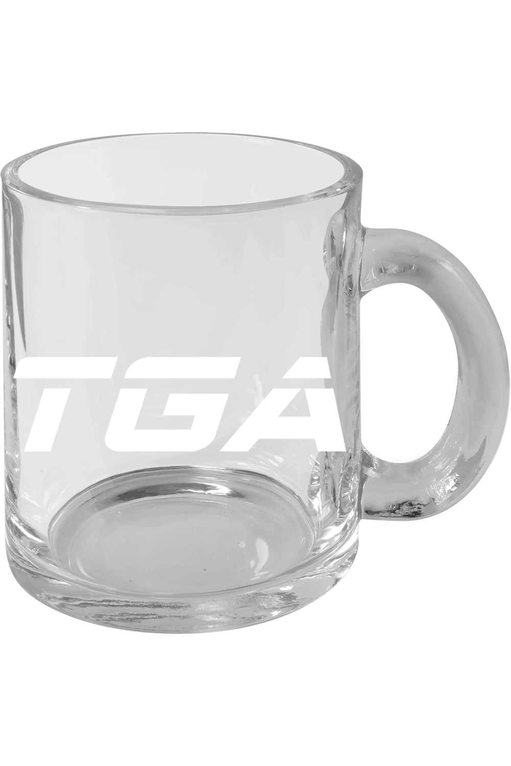 TGA - 10 oz. Clear Glass Mug with Handle