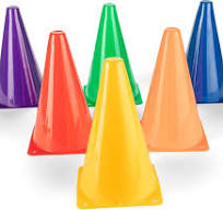 9" Multi-Colored Cone Set (6)