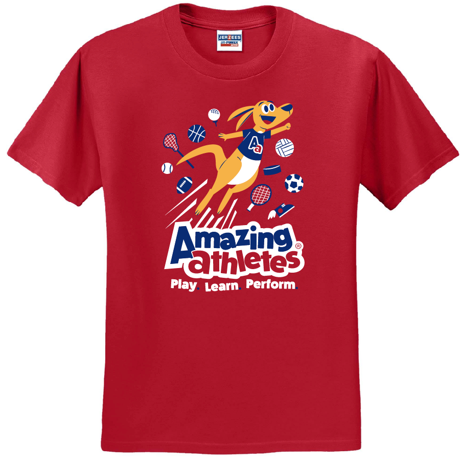 AA Youth Cotton/Poly Tee  - Red (Pack of 12) - Closeout