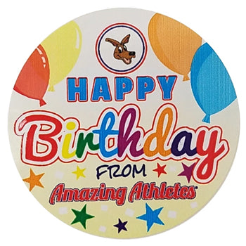 AA Happy Birthday Stickers (Roll of 200)