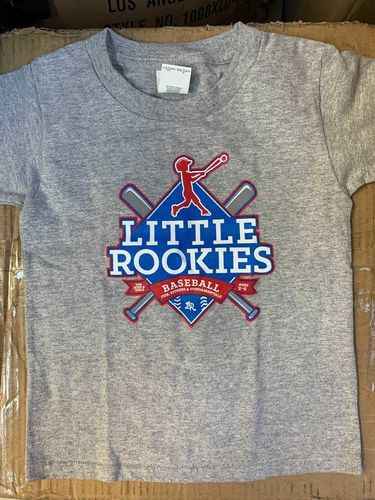 Little Rookies Baseball Grey T-shirt Old Logo - Adult